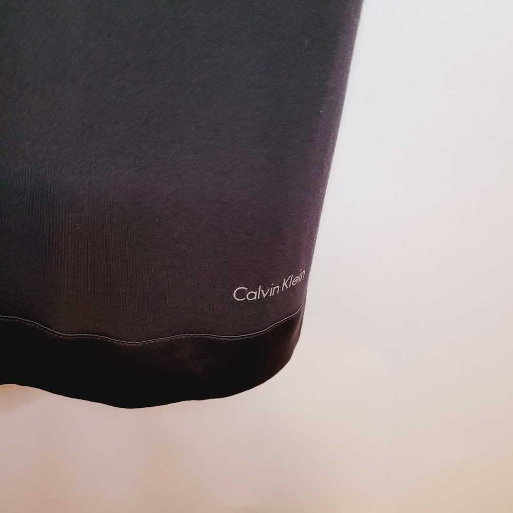 Calvin Klein satin trimmed black slip dress - image 5
