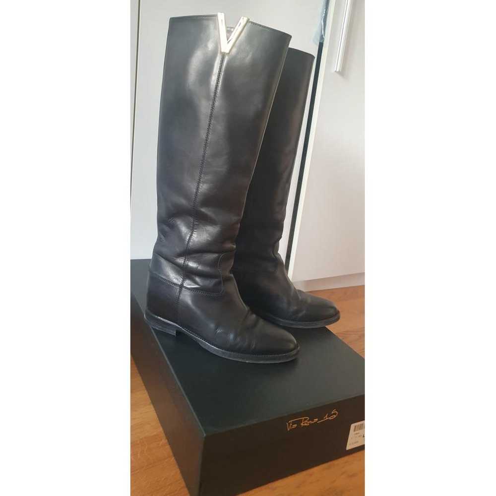 Via Roma xv Leather riding boots - image 4