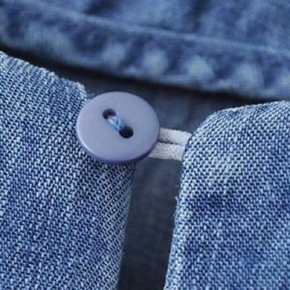 Zara Drop Arm Keyhole Denim Jumpsuit - image 6