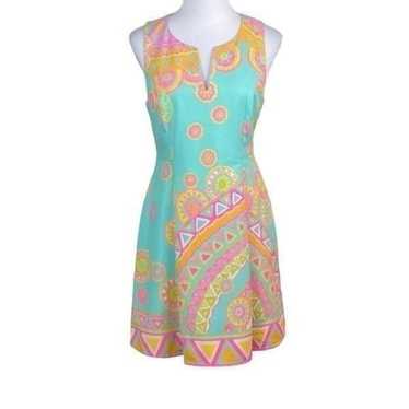 JB Julie Brown NYC Turquoise And Neon Pink Fit An… - image 1