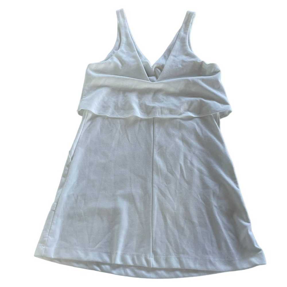 Zara Dress Womens Solid Small White V neck V Back… - image 2