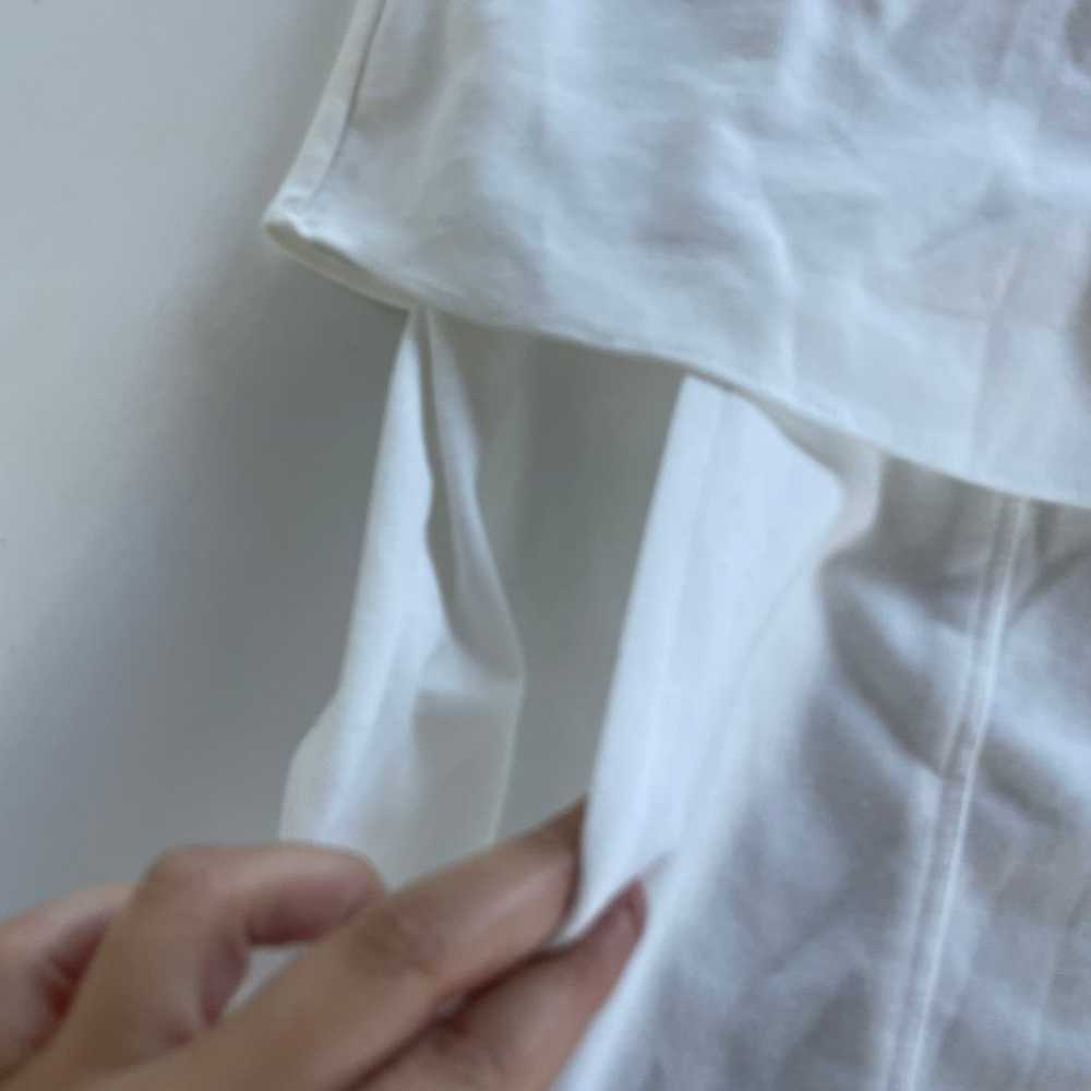 Zara Dress Womens Solid Small White V neck V Back… - image 6