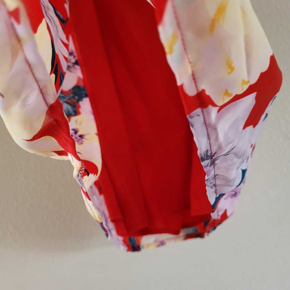Lulu's Red Floral V Neck Mini Dress. - image 7
