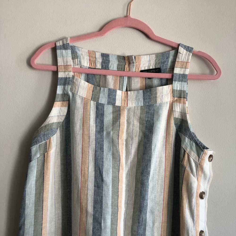For Cynthia women’s linen blend striped shift dre… - image 3