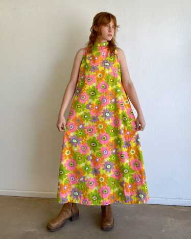 70s Floral Dress (XS-M) - image 1