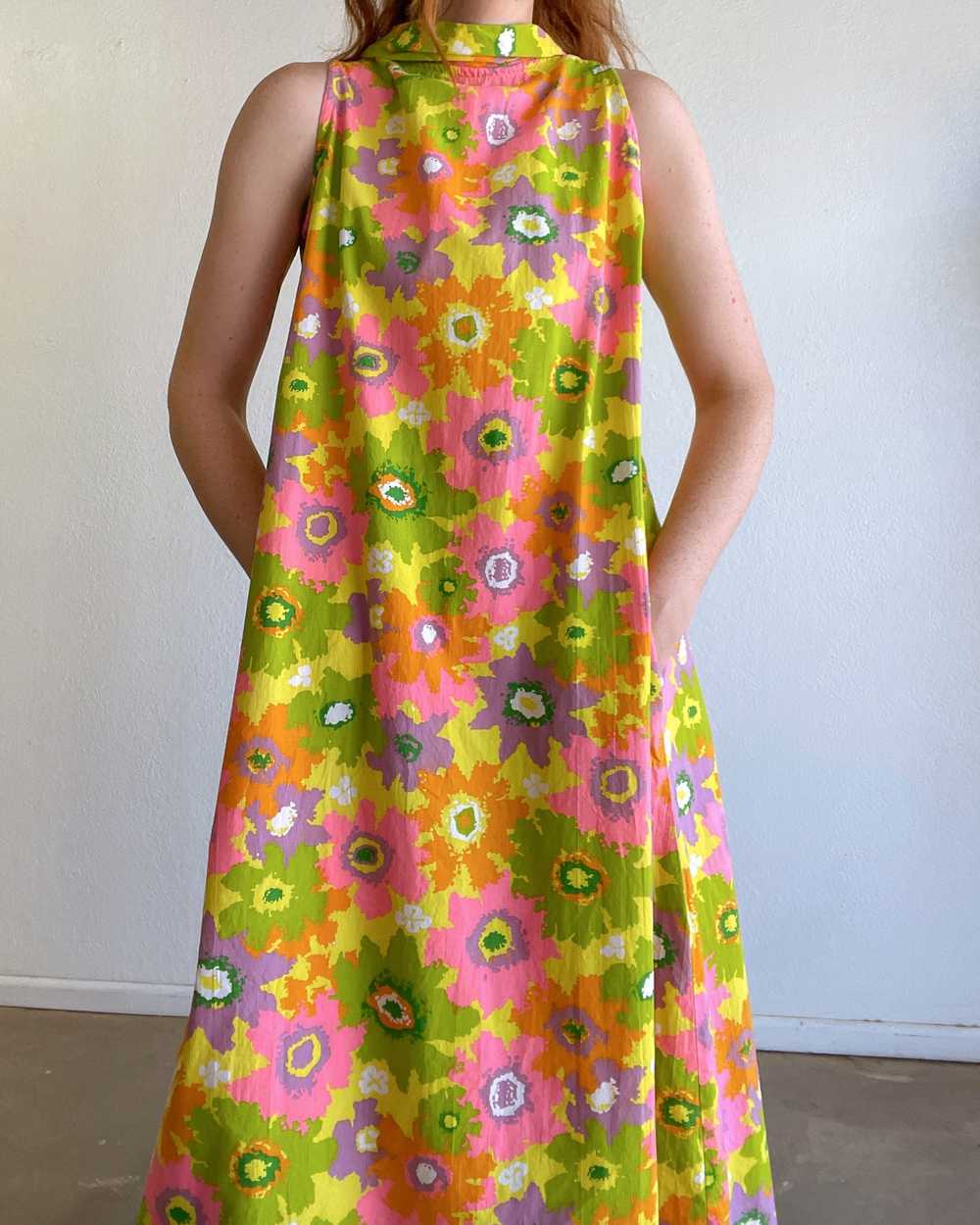 70s Floral Dress (XS-M) - image 3