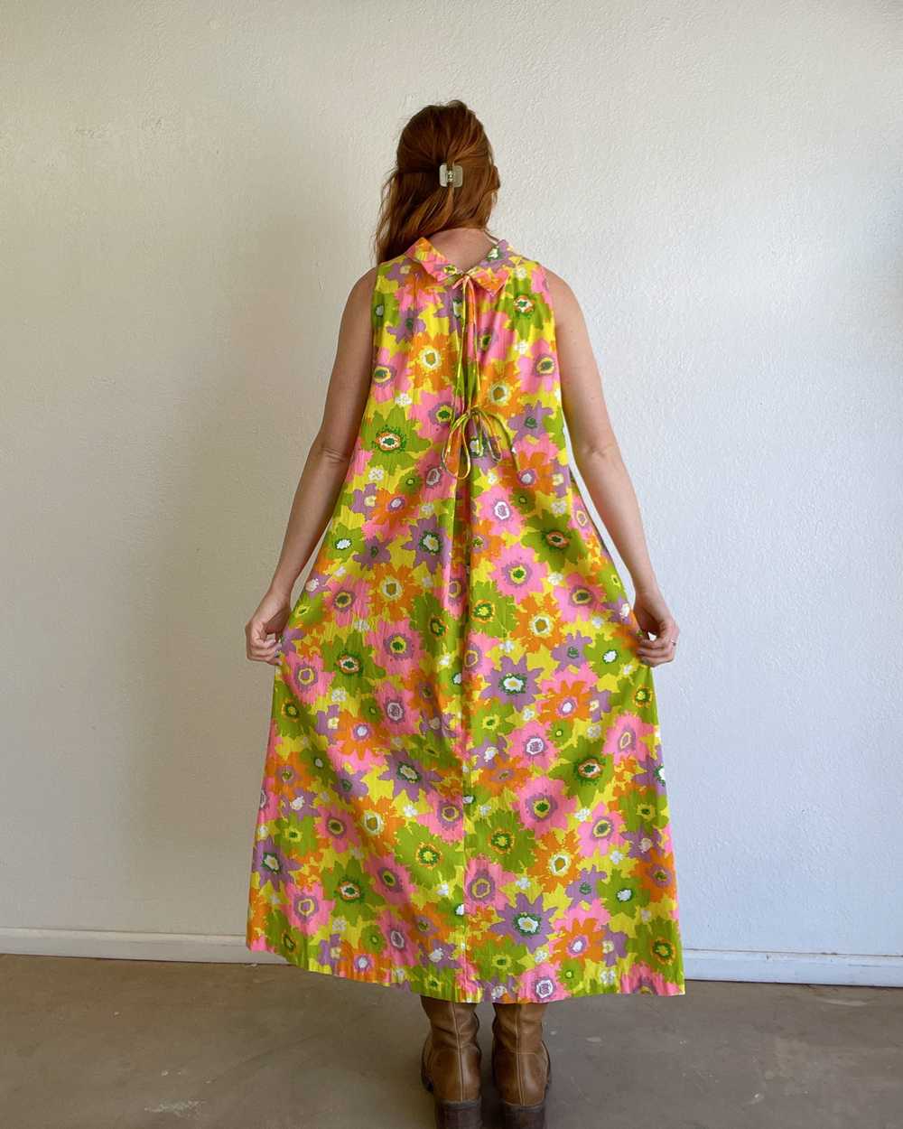 70s Floral Dress (XS-M) - image 5