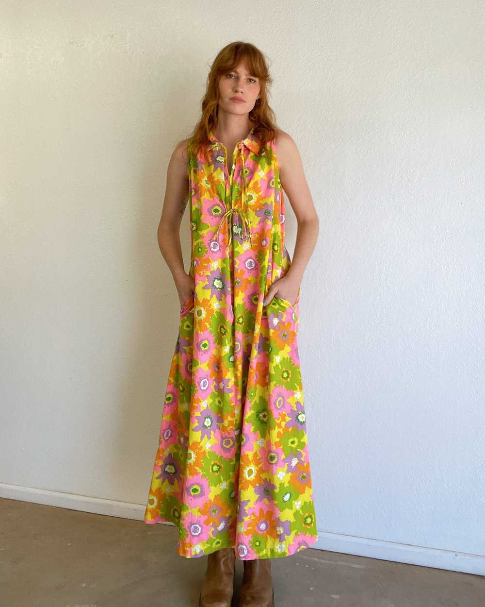 70s Floral Dress (XS-M) - image 8