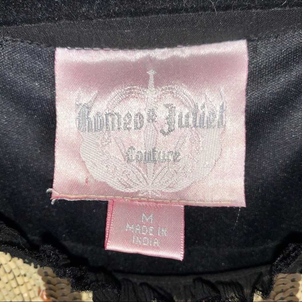 Romeo & Juliet Couture black sequined chiffon kne… - image 4