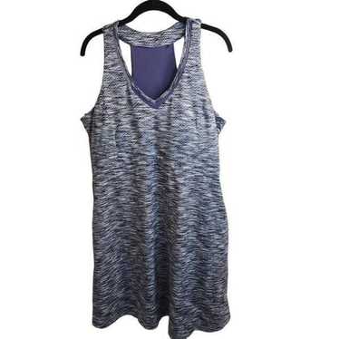 MPG Heathered Gray Purple Athletic Dress With Pock