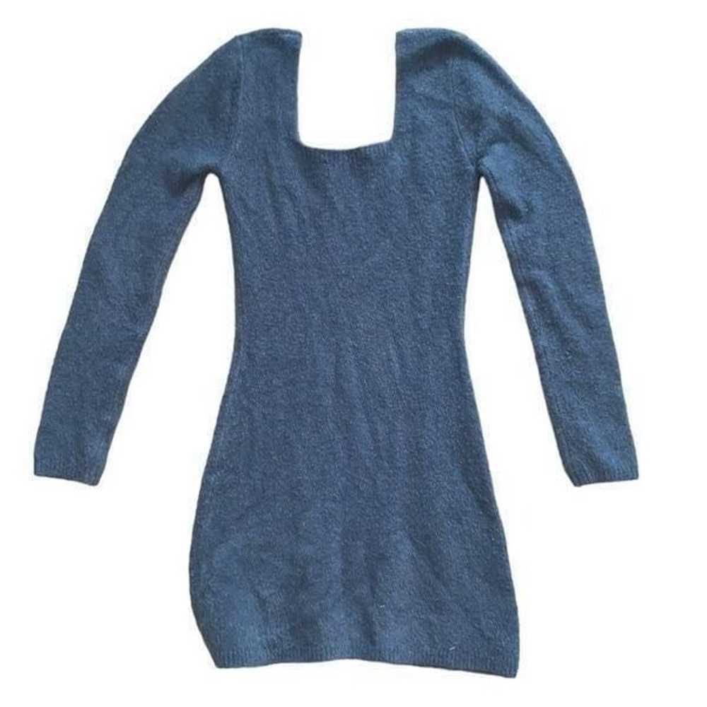 Zara Dusty Blue Sweater Dress Size Small - image 1