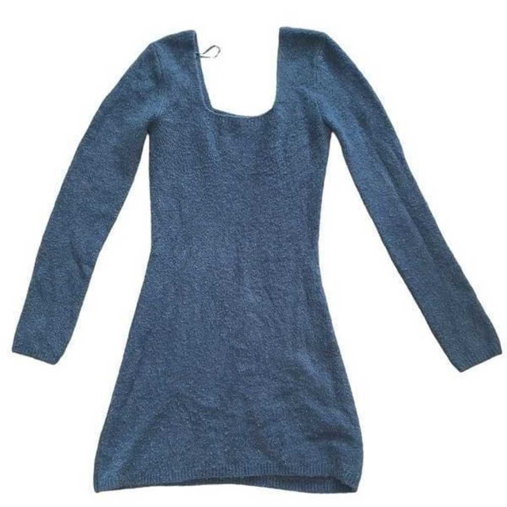 Zara Dusty Blue Sweater Dress Size Small - image 2