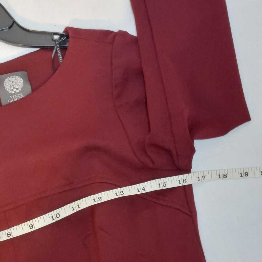 Vince Camuto Dress Size 6 Maroon Knit Front pocke… - image 4