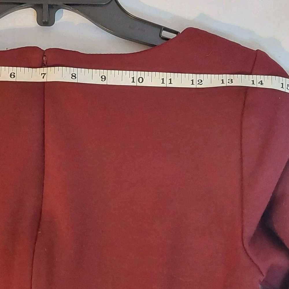 Vince Camuto Dress Size 6 Maroon Knit Front pocke… - image 8