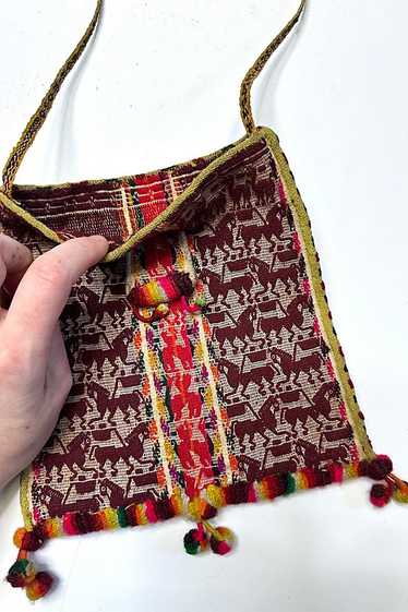 Vintage 1970s Small Woven Ethnic Purse Selected by