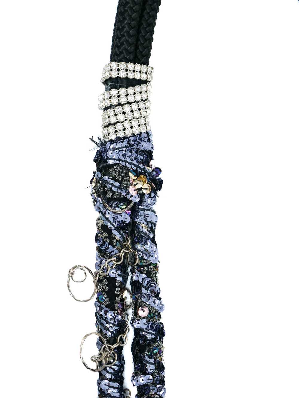 Art to Wear Black Embellished Rope Necklace - image 3