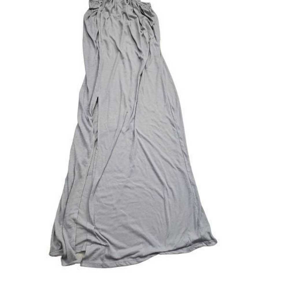 Go Couture Grey Lightweight Side Slit Maxi Dress … - image 7
