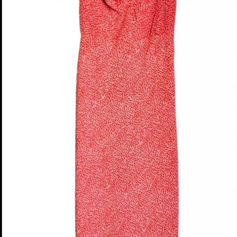 Zara Red Animal Print Maxi Dress Size Large - image 6