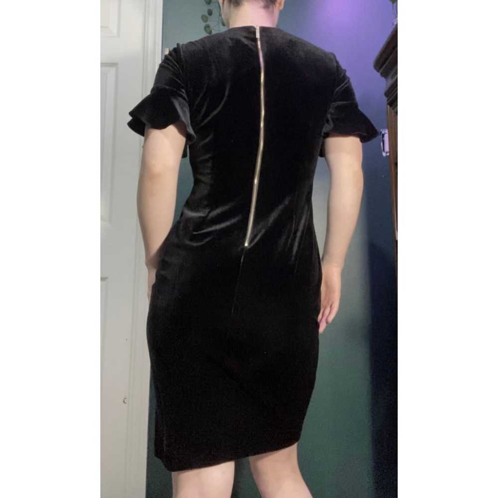 Velvet Ruffle Sleeve Mini Bodycon Dress - image 3