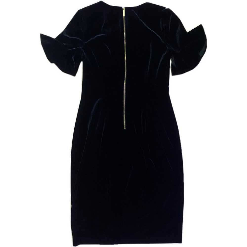 Velvet Ruffle Sleeve Mini Bodycon Dress - image 9
