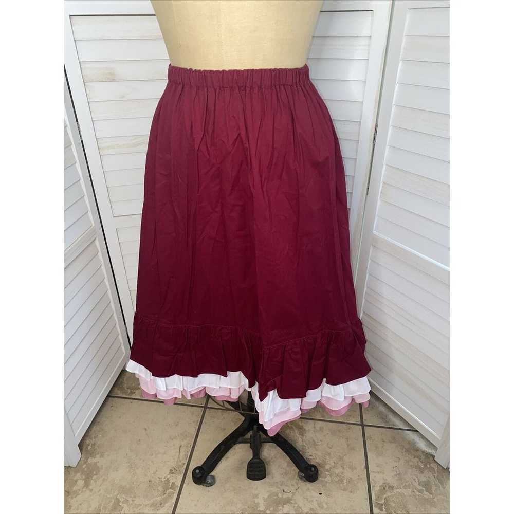Vtg 80s/90s Rodeo Western Wear Cowboy Maxi Skirt … - image 10