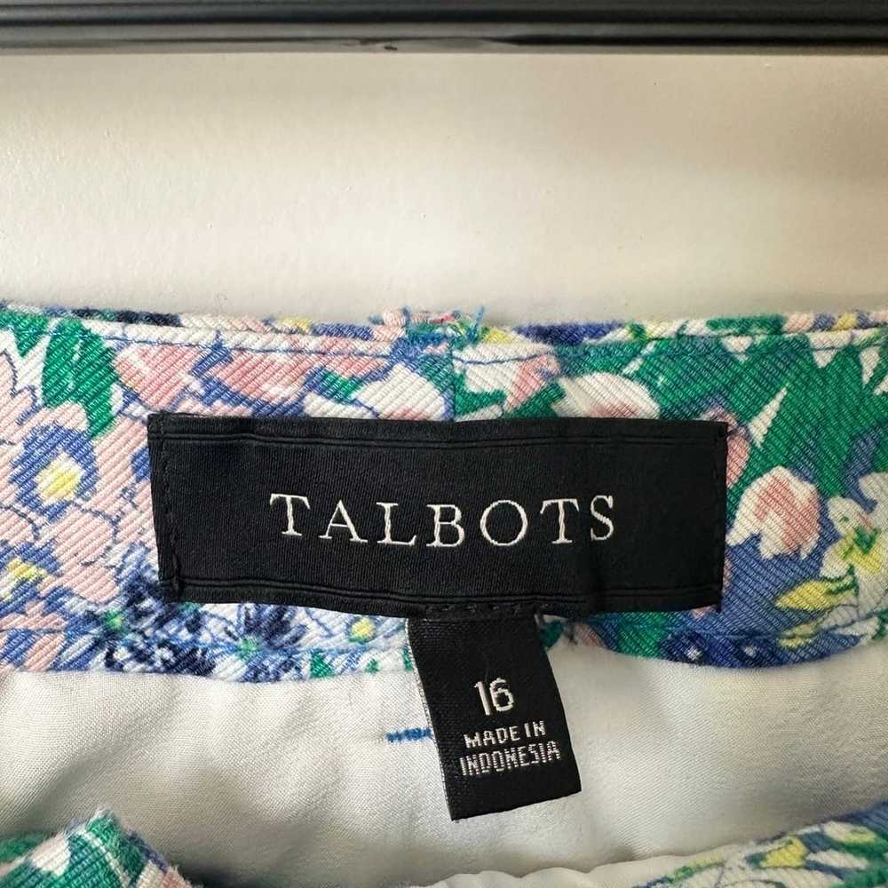 Talbots Floral Denim Skirt Fully Lined Zip Front … - image 9