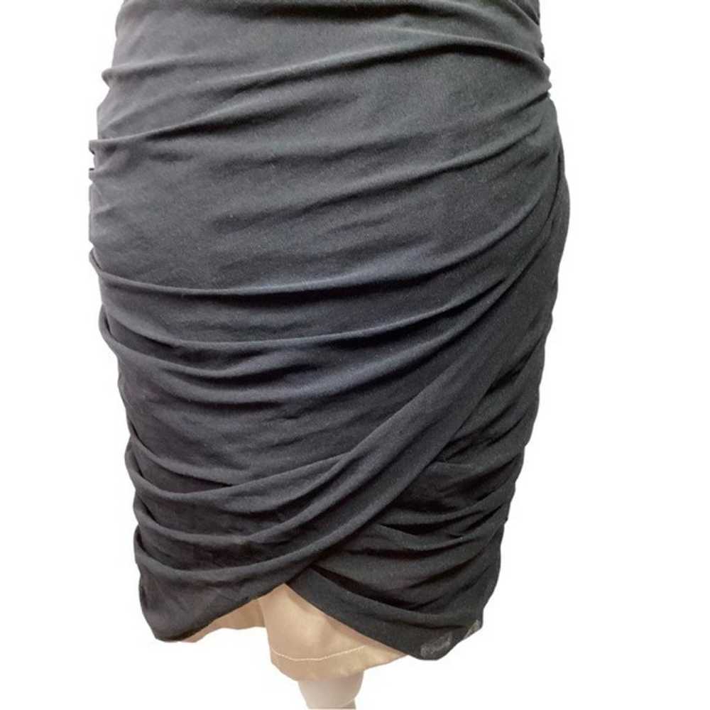 ASOS Satin Bodice Corset Ruched Mesh Dress Size 12 - image 7