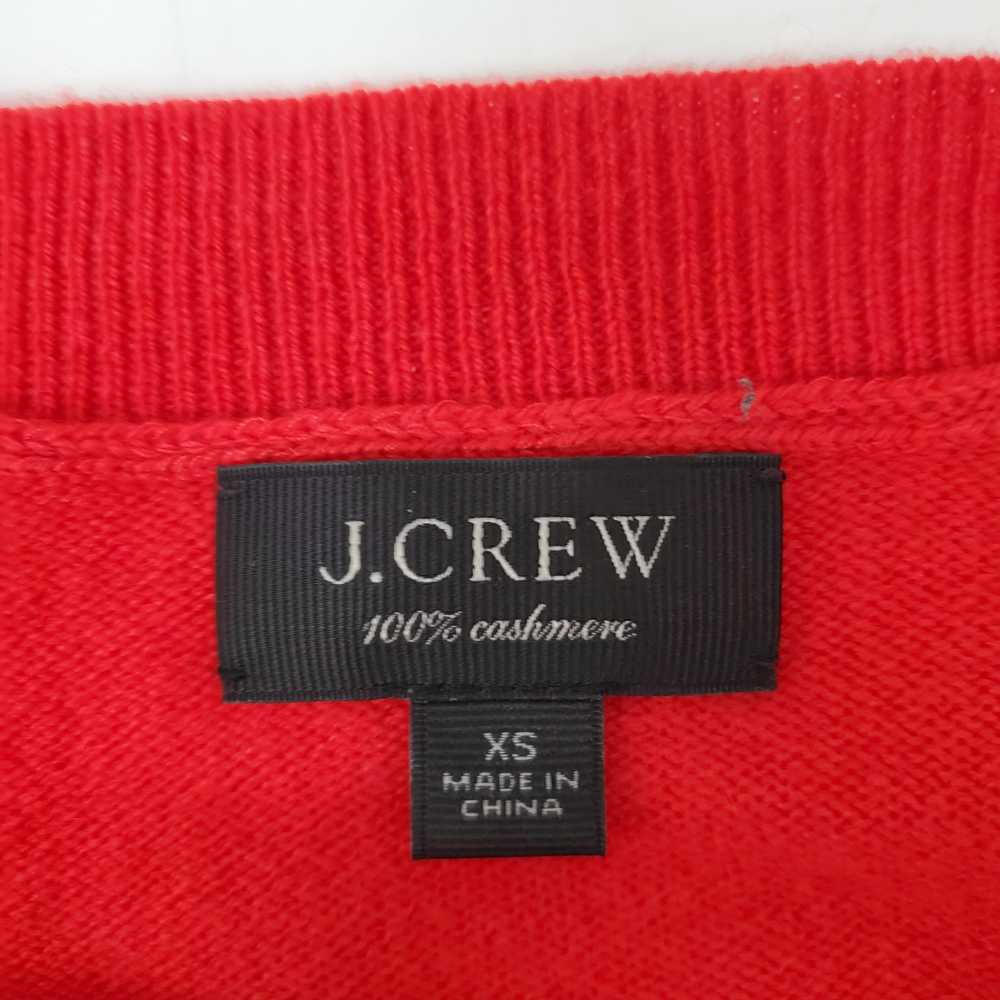 J.CREW J. Crew WM's 100% Cashmere Red Crewneck Sw… - image 3