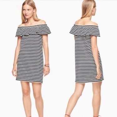 Kate Spade Striped Off the Shoulder Dres - image 1