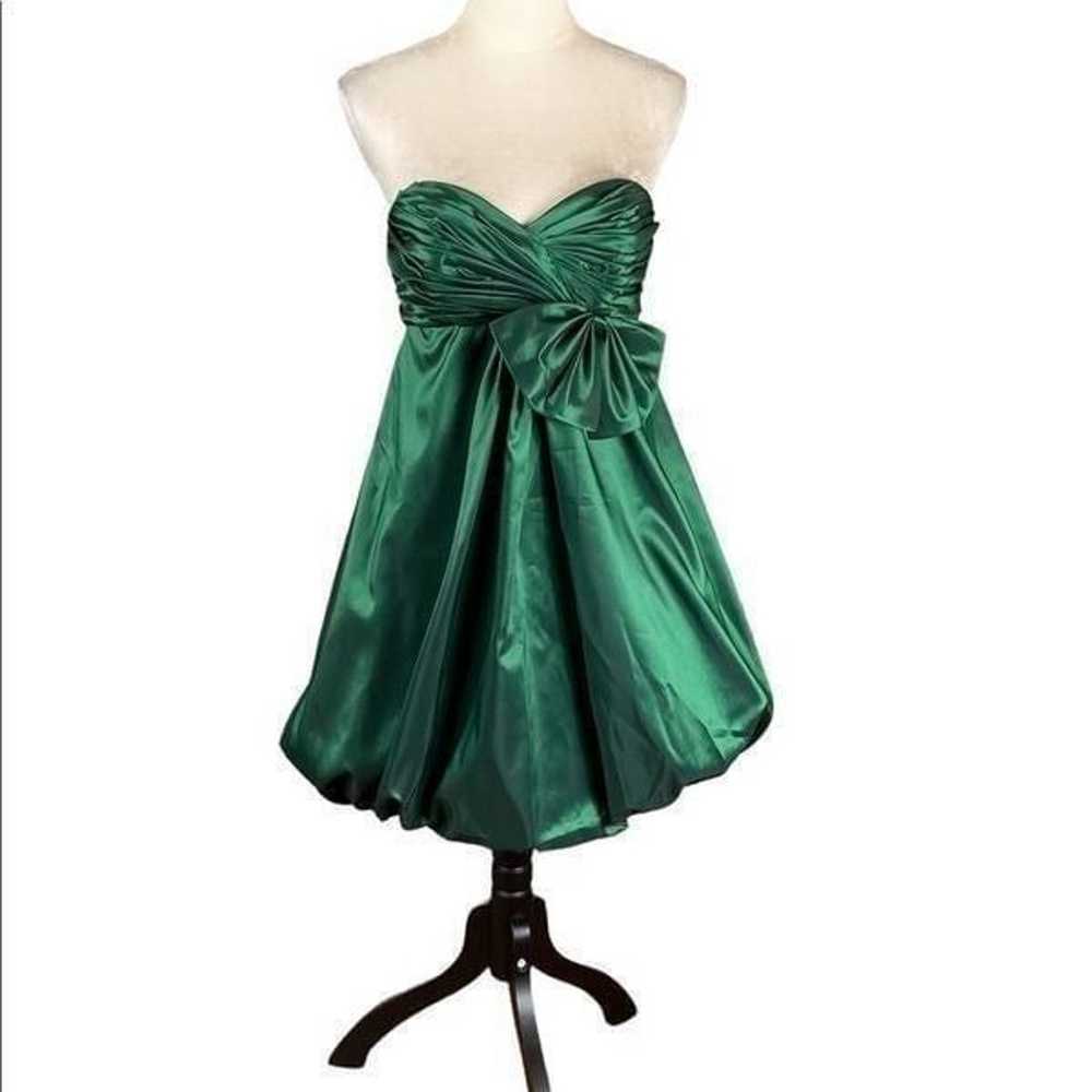 Jovani emerald green strapless formal dress, size… - image 1