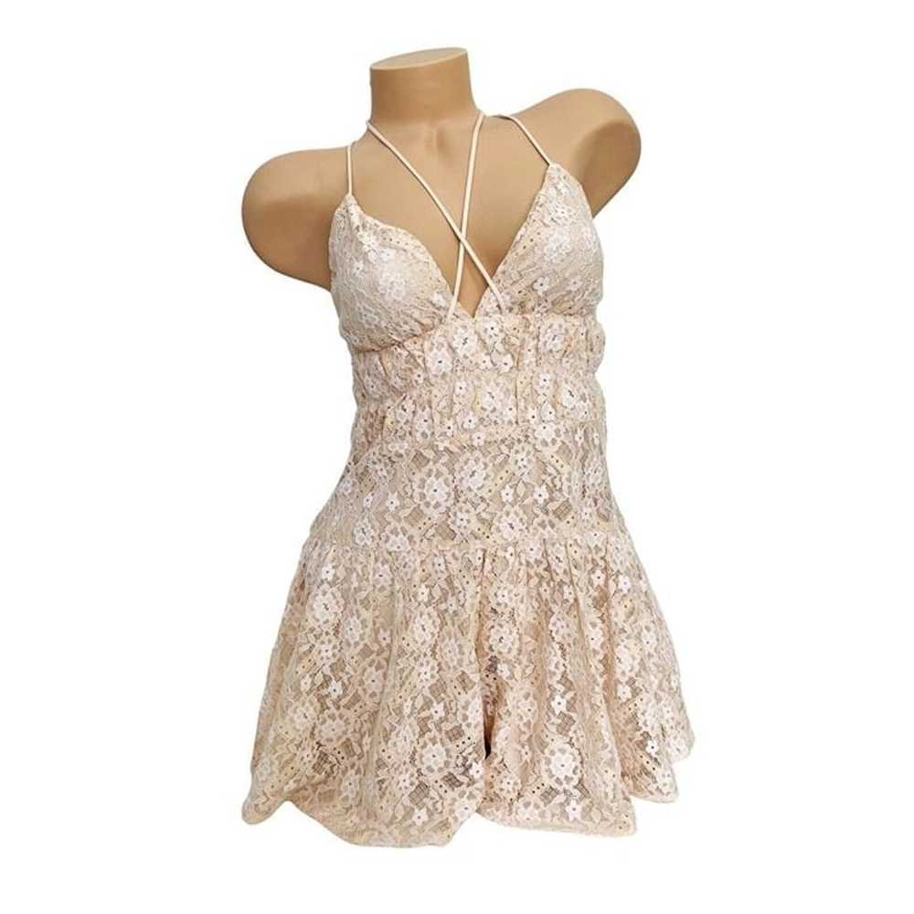 Free People Women's MEDIUM Lexi Strappy Lace Romp… - image 5