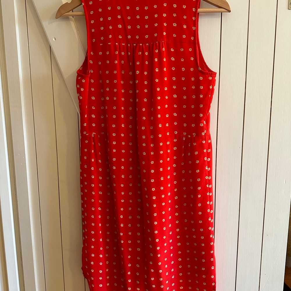 Red silk madewell dress xs - image 4