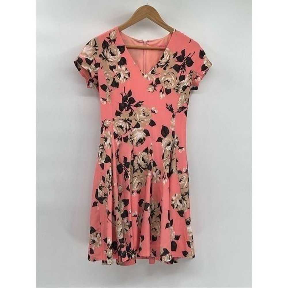 Betsey Johnson Dress Women Size 4 Pink Coral Flor… - image 1