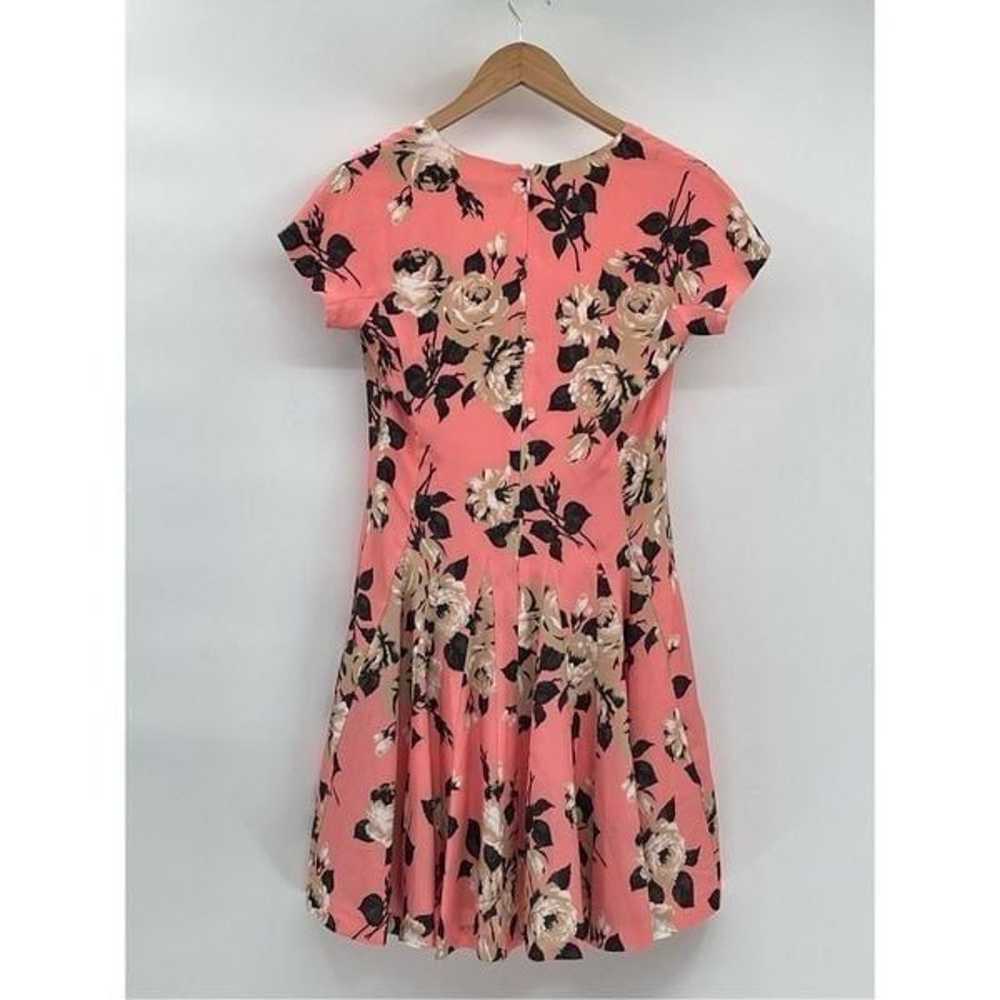Betsey Johnson Dress Women Size 4 Pink Coral Flor… - image 2