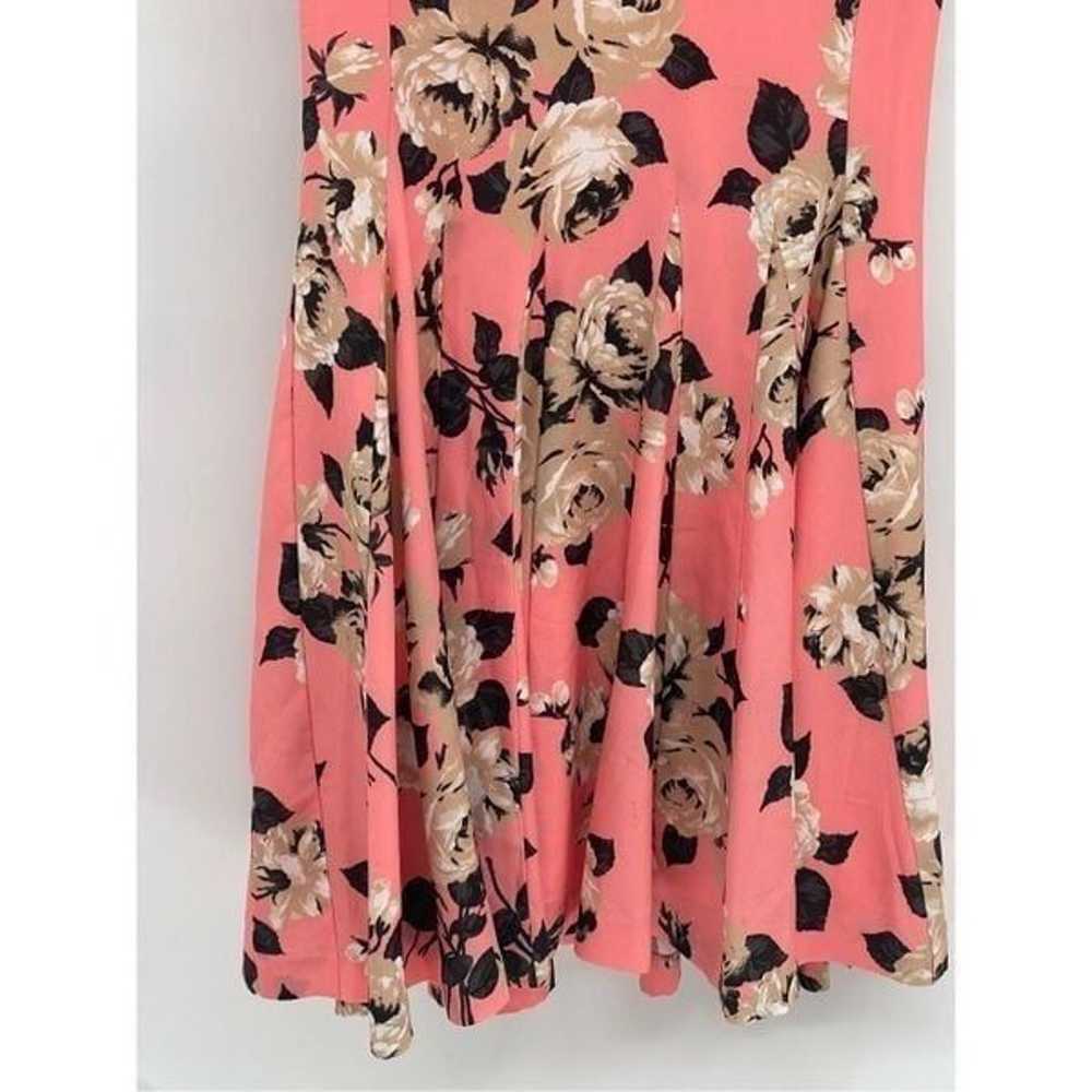 Betsey Johnson Dress Women Size 4 Pink Coral Flor… - image 9