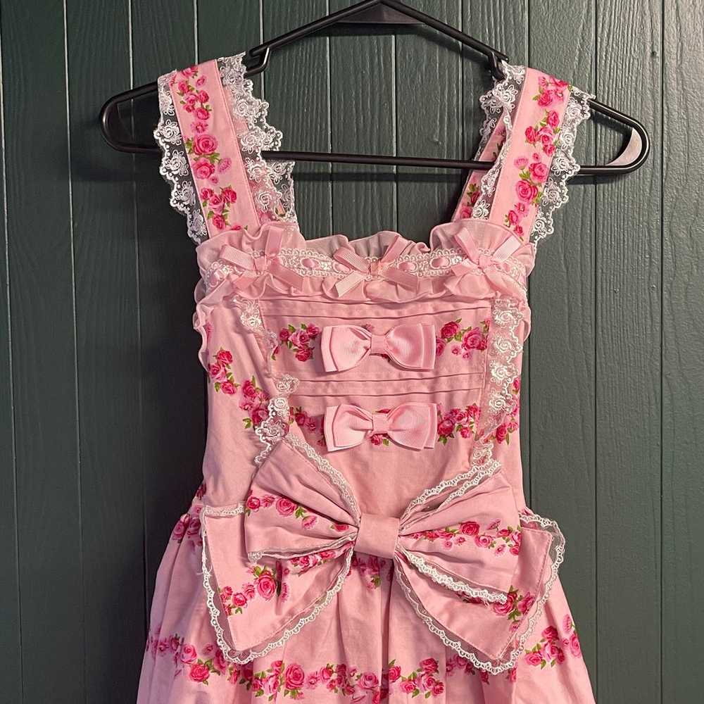 Pink Coquette Maid Lolita Floral Dress Tea Party … - image 2