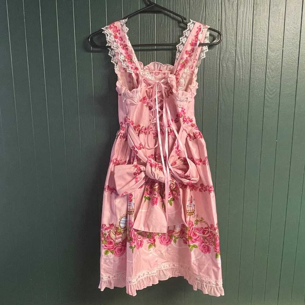 Pink Coquette Maid Lolita Floral Dress Tea Party … - image 4