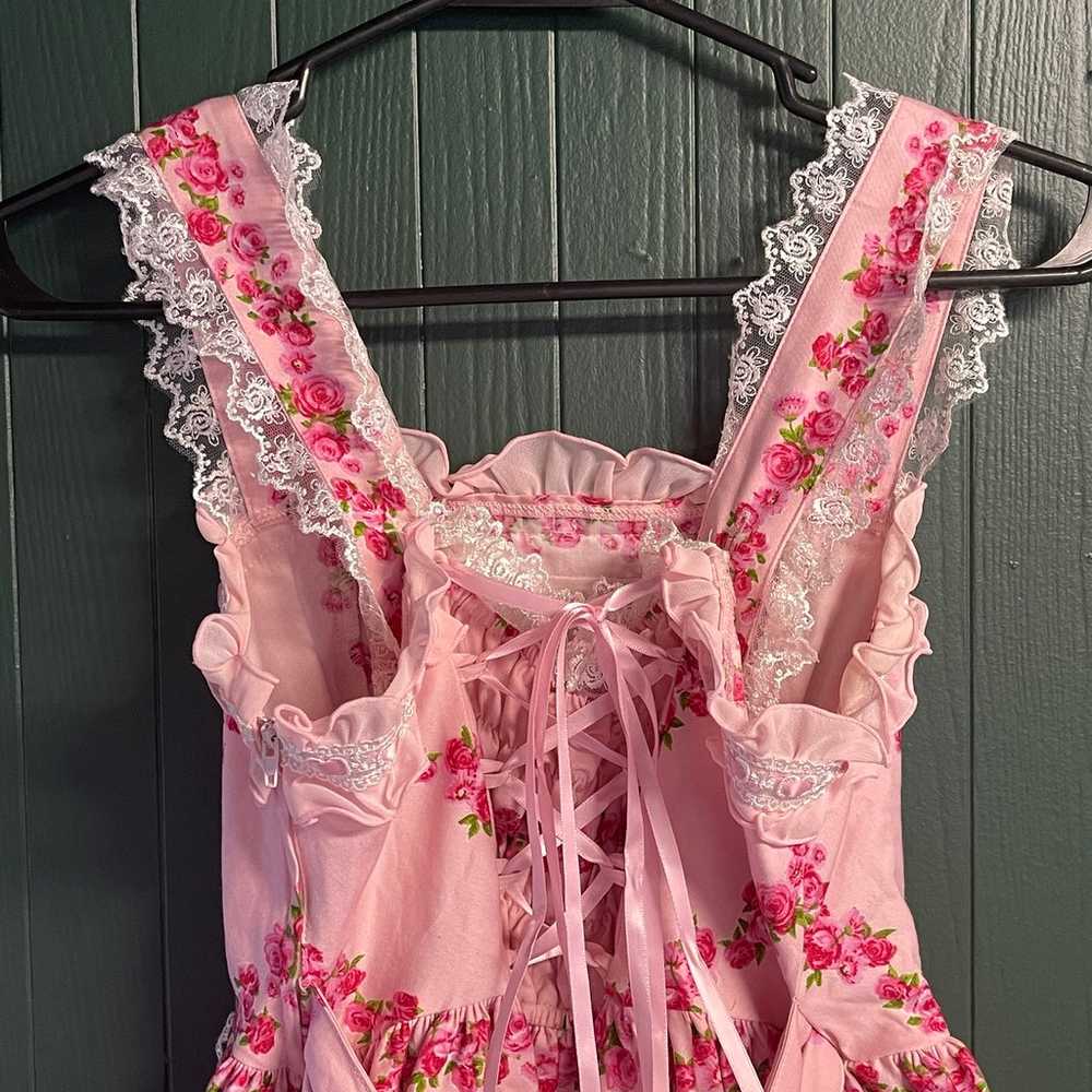 Pink Coquette Maid Lolita Floral Dress Tea Party … - image 5