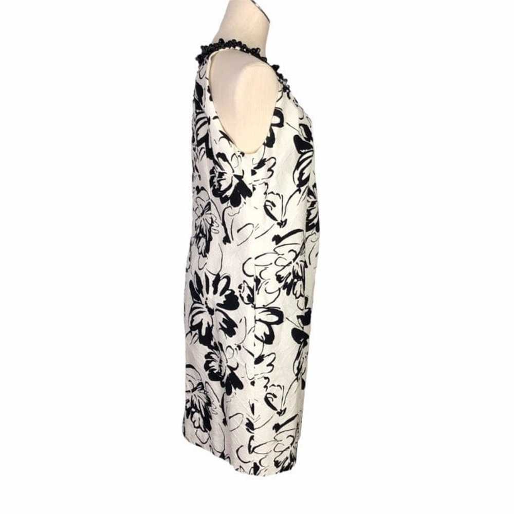 Chetta B Womens 12 Floral Beaded Scoop Neck Dress… - image 3