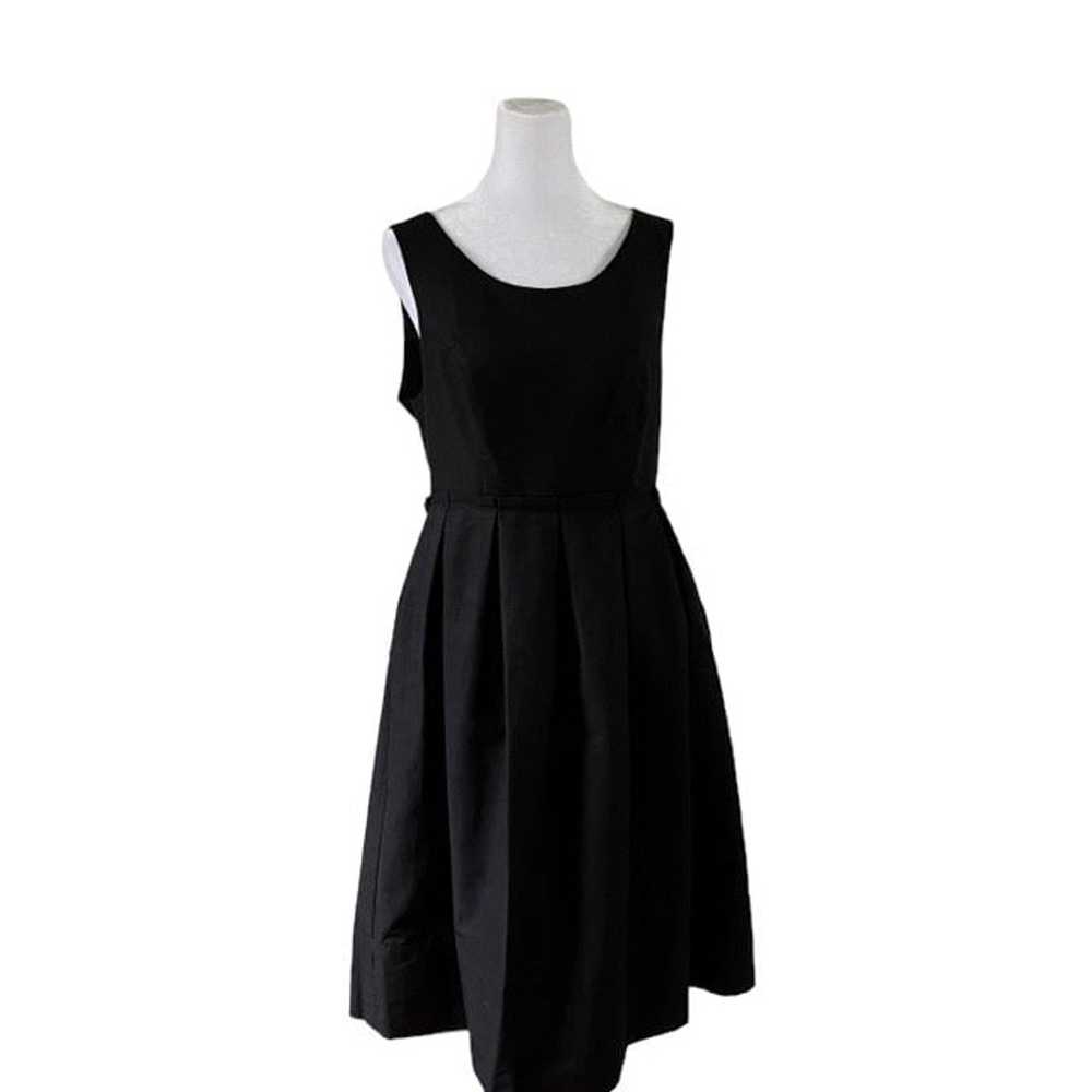 Sinclaire 10 Black A-Line Tea Length Silk Dress S… - image 2