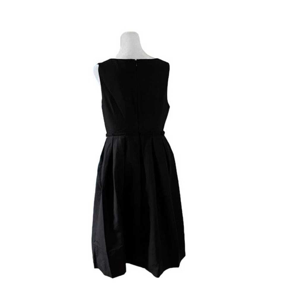 Sinclaire 10 Black A-Line Tea Length Silk Dress S… - image 4