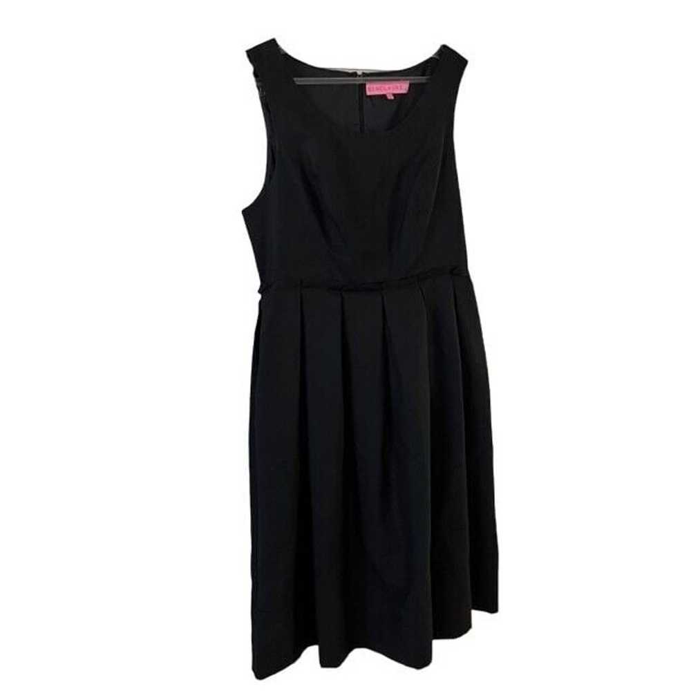 Sinclaire 10 Black A-Line Tea Length Silk Dress S… - image 5