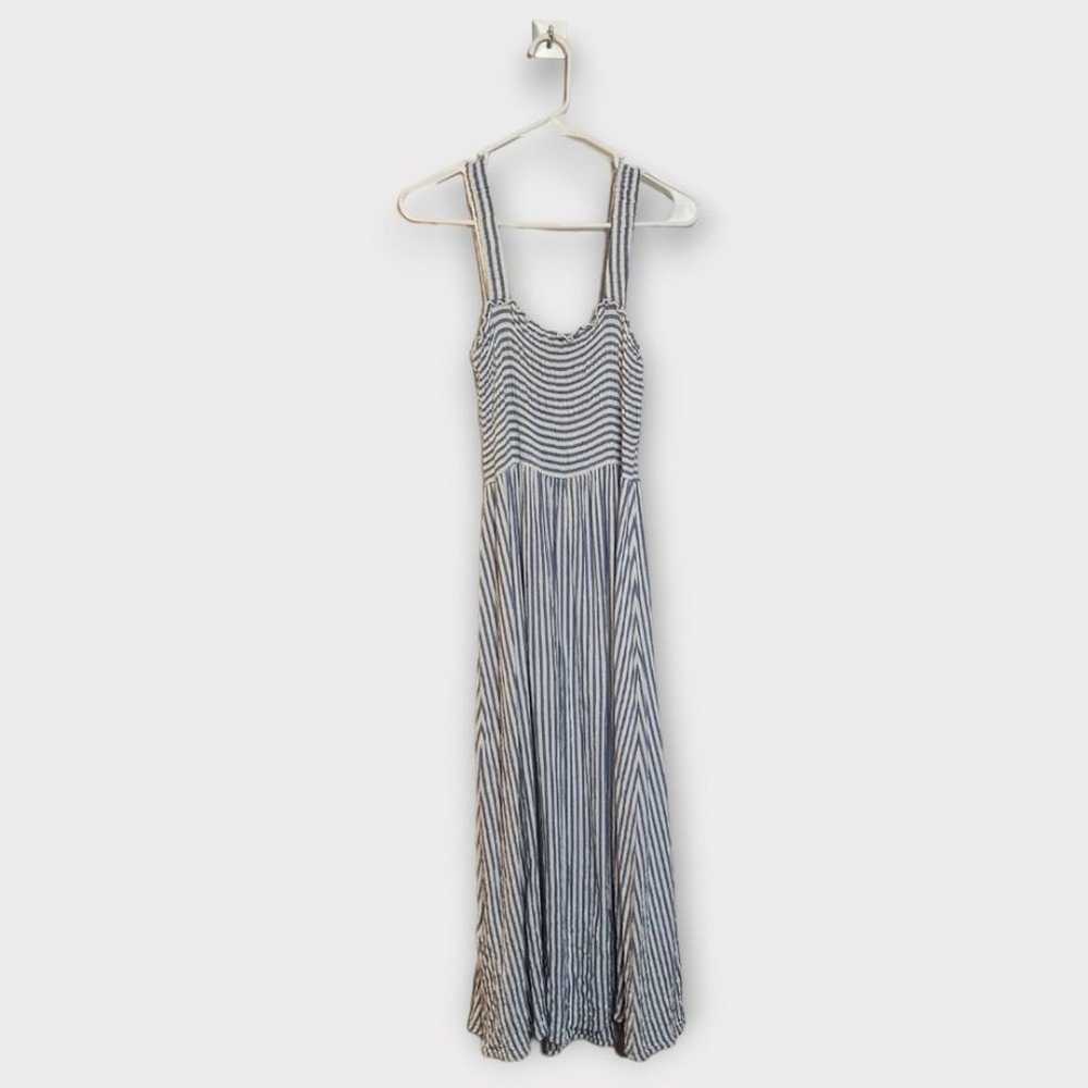 Zara Striped Sleeveless Smocked Maxi Dress S - image 5