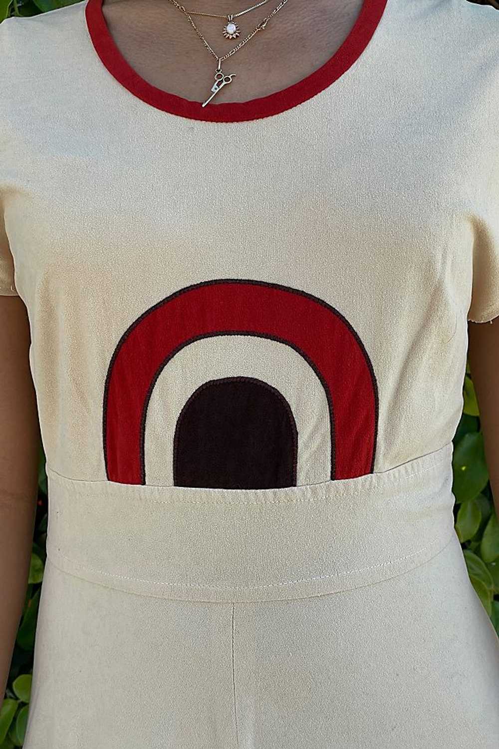 Vintage 1970's Arches Applique Dress Selected by … - image 2