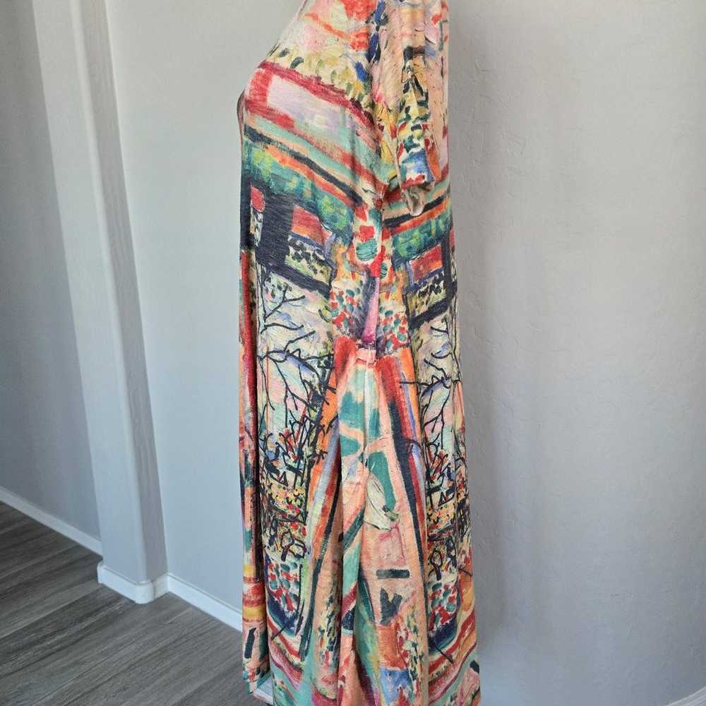 Inoah Dress Jersey Knit Asymmetrical Hem Art2Wear… - image 4