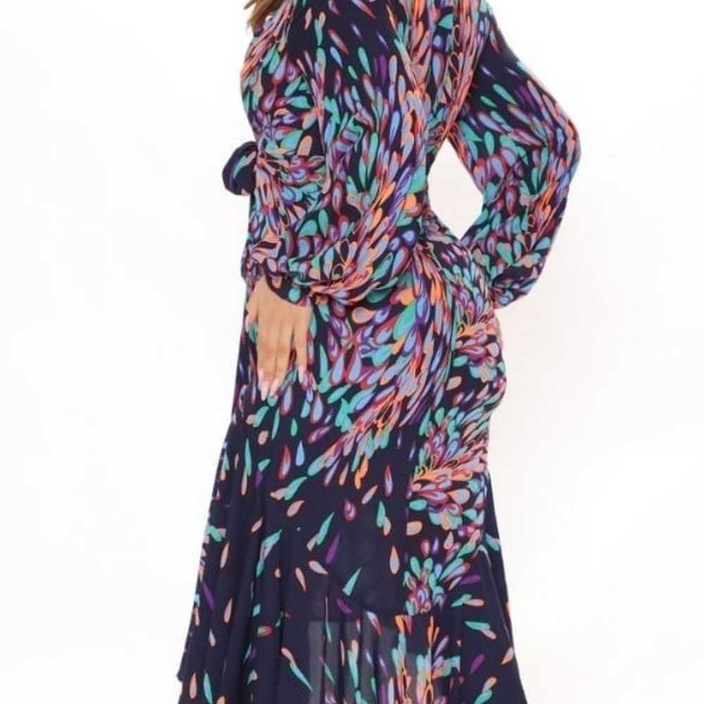 Women's Multicolor Maxi Dress Size Medium - image 4