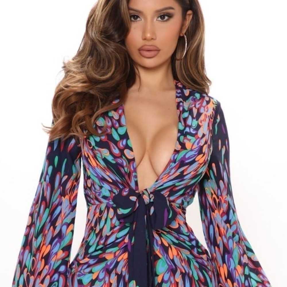Women's Multicolor Maxi Dress Size Medium - image 5