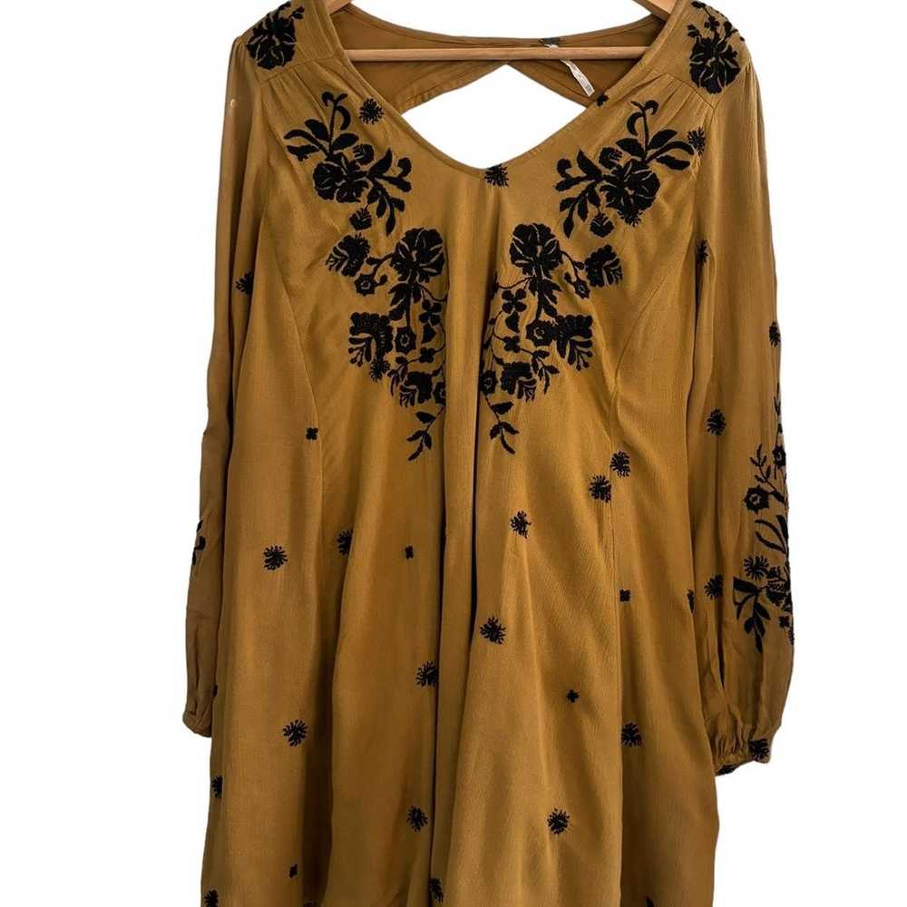 Free People Sweet Tennesee Dress Brown Long Sleev… - image 2