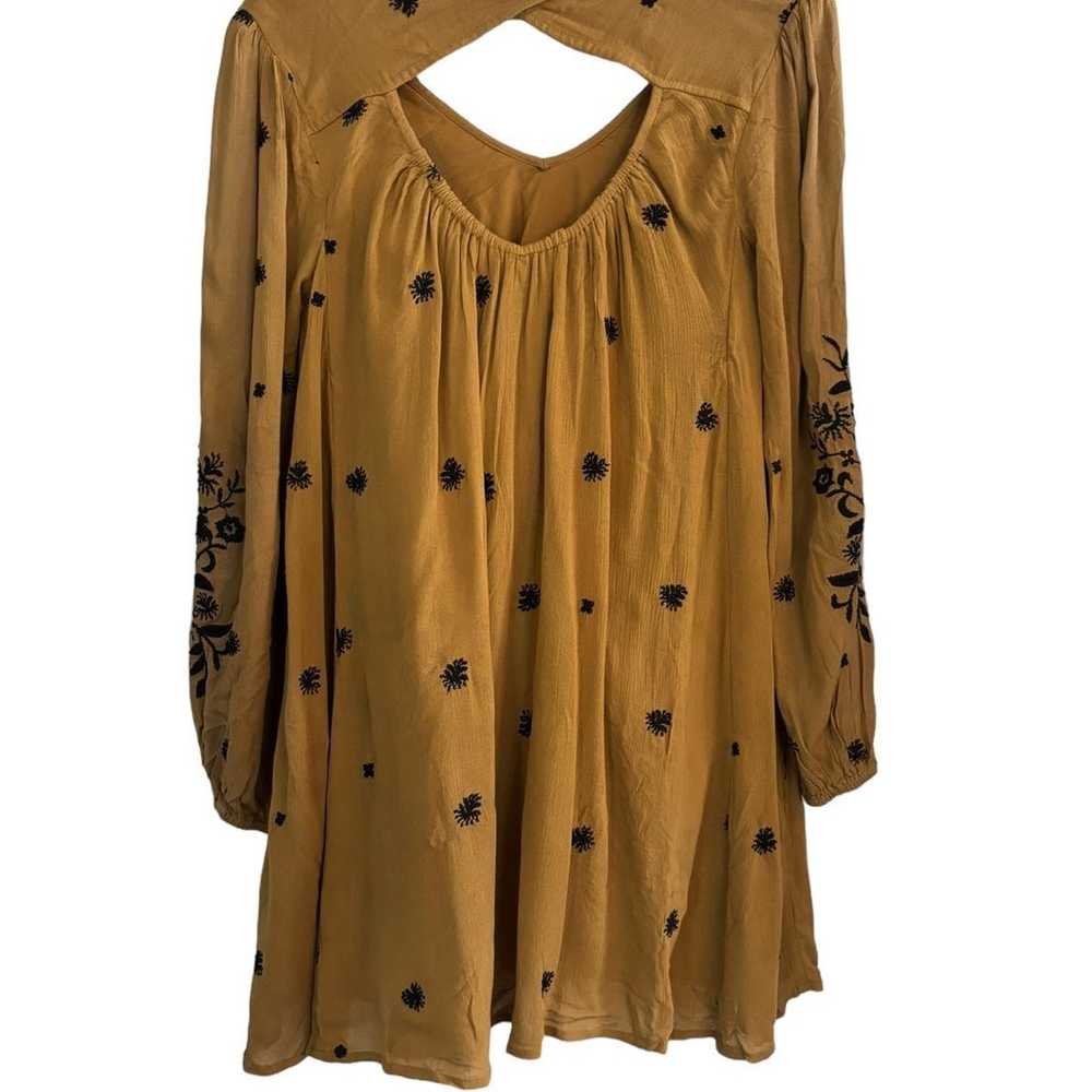 Free People Sweet Tennesee Dress Brown Long Sleev… - image 3