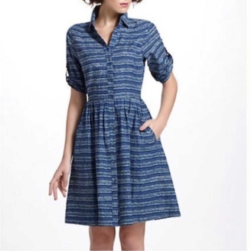 Anthropologie - Porridge Fit & Flare Button-Up Hi… - image 3